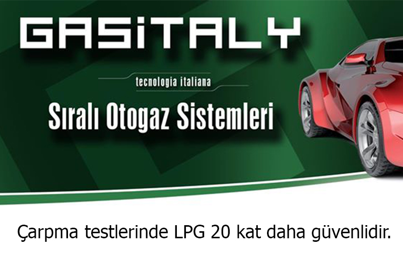 Çarpma testlerinde LPG 20 kat daha güvenlidir.